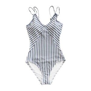 Cupshe Grey Stripped Monokini
